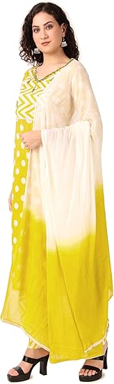 ladyline Cotton Polka Dots Printed Embroidered Salwar Kameez Suit Afghani Salwar